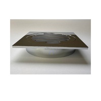 Drop in Grate Square 110 x 110 - 100mm Outlet Chrome