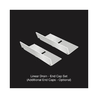 Hide Drain Cover Linear End Cap Set - 1210-20mm - Everhard Easy Drain Compatible - NO CLICK & COLLECT